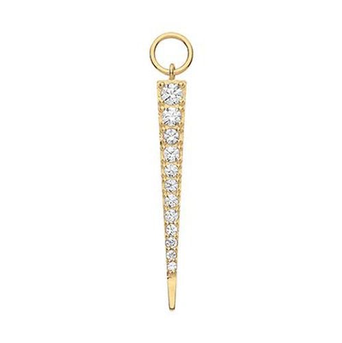 Ct Y/g Tapered Cz Bar Earring Charm EPN0010 Jewellery - James Moore TH - Modalova