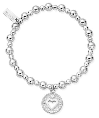 Mini Small Ball Guiding Heart Bracelet Sterling Jewellery - ChloBo - Modalova