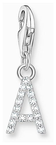 Charm Pendant Letter A With Stones Silver Jewellery - Thomas Sabo - Modalova