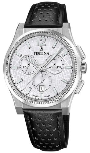 Swiss Made RivÃ© Quartz Chronograph (42.5mm) Watch - Festina - Modalova