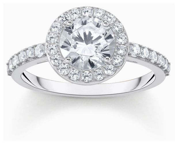 Brilliant Cut Zirconia Halo Style Sterling Jewellery - Thomas Sabo - Modalova