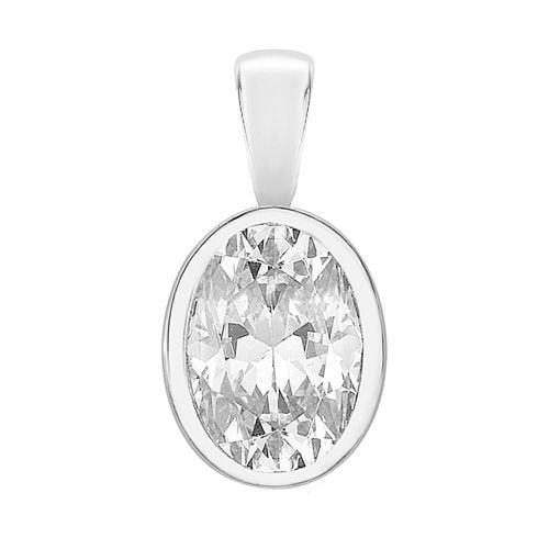 Single Stone Rubover Oval Cut Pendant (1 Jewellery - Perfection Crystals - Modalova