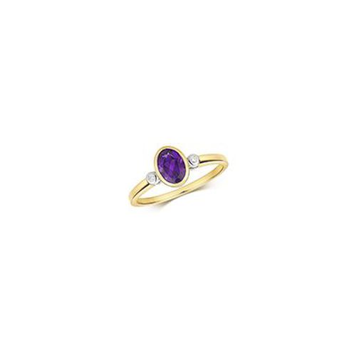 Ct Y/g Dia 0.02ct Amethyst 81ct Ring RD904A Jewellery - James Moore TH - Modalova