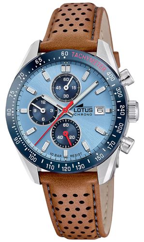 Sport Chronograph (39.5mm) Dial / Leather Watch - Lotus - Modalova