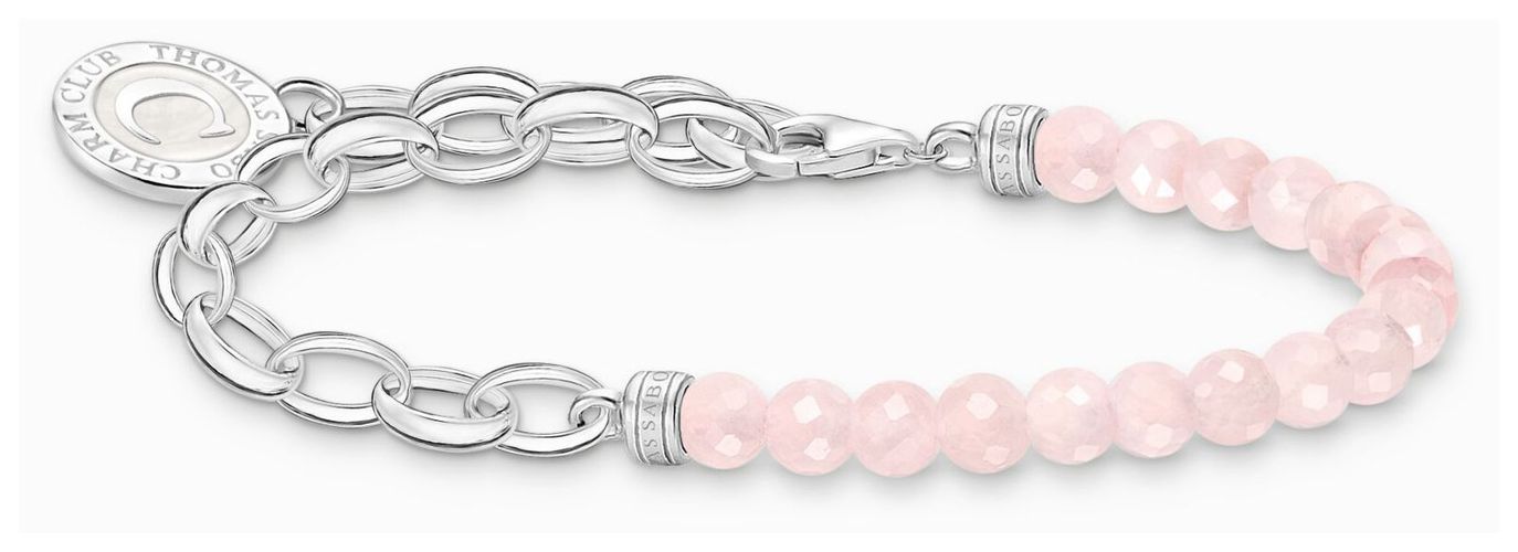 Charm Bracelet Rose Quartz Beads Jewellery - Thomas Sabo - Modalova