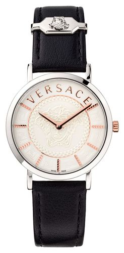 ESSENTIAL (36mm) Dial / Leather Watch - Versace - Modalova