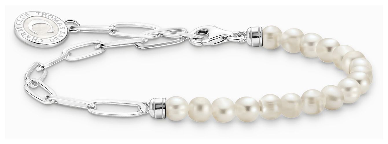 Charm Bracelet With Pearls And Chain Links Jewellery - Thomas Sabo - Modalova