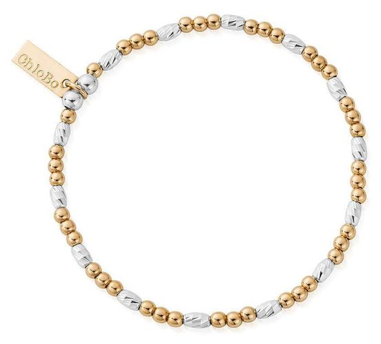 Gold and Silver Mixed Metal Dainty Sparkle Bracelet Jewellery - ChloBo - Modalova