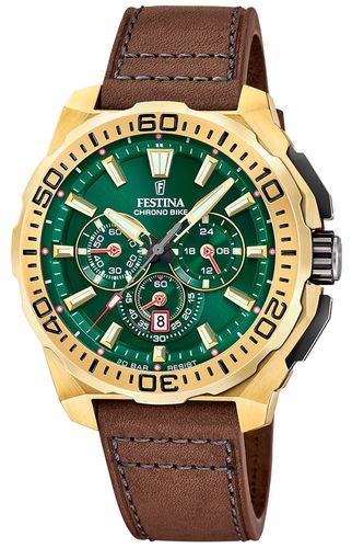 Chrono Bike 2025 (45.5mm) Dial / Leather Watch - Festina - Modalova