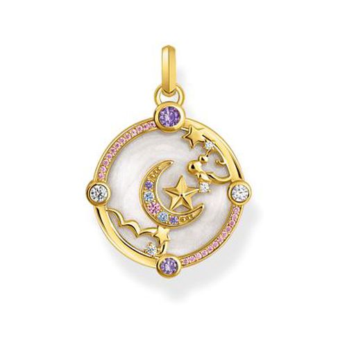 Crescent Moon With Various Stone Yellow Gold Jewellery - Thomas Sabo - Modalova