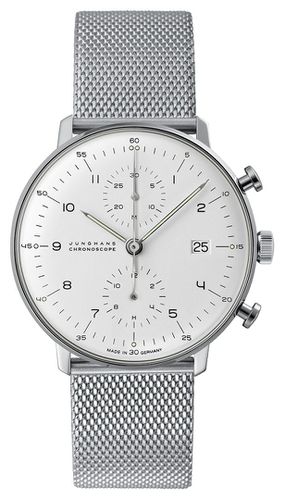 Max Bill Chronoscope | Steel Mesh Strap | Sapphire Watch - Junghans - Modalova