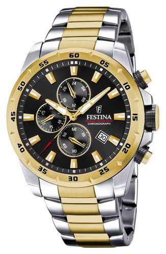 Men's Chronograph | Dial | Two Tone Bracelet Watch - Festina - Modalova