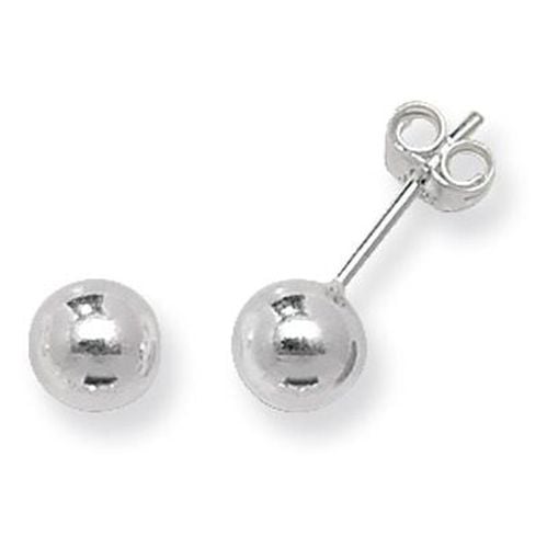 Silver 6mm Ball Stud Earrings G5513 Jewellery - James Moore TH - Modalova