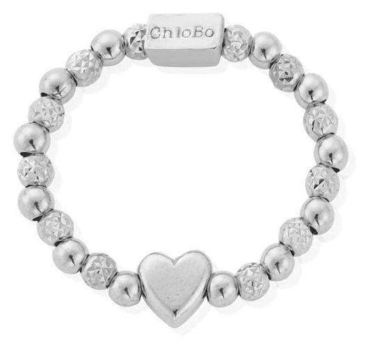 Inset Heart Ring Medium - SR2HEART Jewellery - ChloBo - Modalova