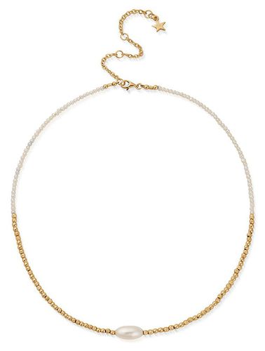 Marina Pearl Necklace Gold-Plated Sterling Silver Jewellery - ChloBo - Modalova