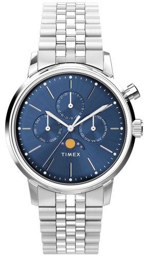 Marlin Moonphase (40mm) Dial / Stainless Steel Watch - Timex - Modalova