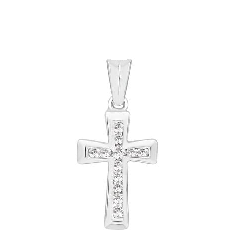 Channel Set Cross Pendant (0.15ct) P2148 Jewellery - Perfection Crystals - Modalova