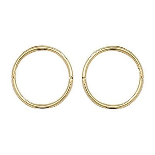 K Yellow Gold Hinged Sleepers 10 mm ES144 Jewellery - James Moore TH - Modalova