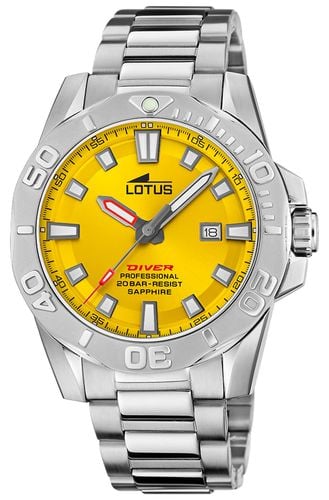 Men's Diver (44.5mm) Dial / Stainless Steel Watch - Lotus - Modalova