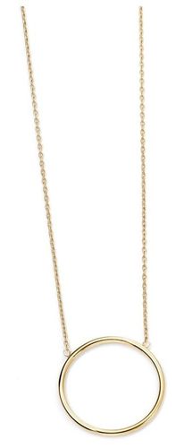 K Yellow Gold Open Circle Necklace 43cm GN224 Jewellery - Elements Gold - Modalova