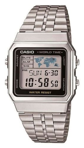 Digital World Timer (34mm) Digital Dial / Stainless Watch - Casio - Modalova