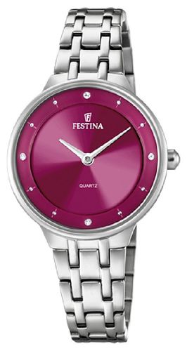 Ladies Steel With CZ Sets & Steel Bracelet Watch - Festina - Modalova