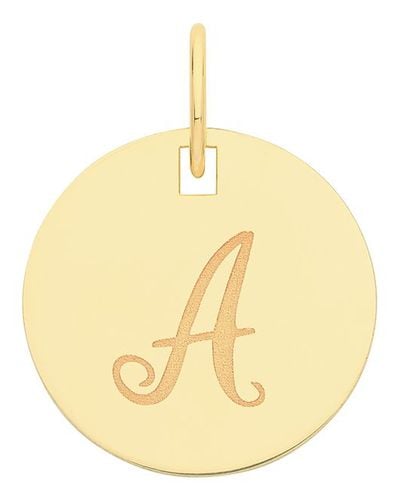 Round 'A' Initial Pendant Jewellery - James Moore TH - Modalova