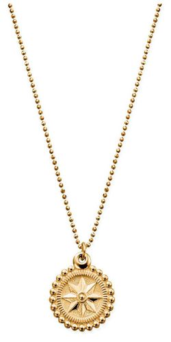 Diamond Cut Chain With Bobble Compass Pendant Gold Jewellery - ChloBo - Modalova