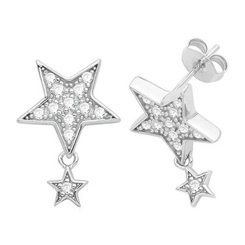 Silver Star Stud Earrings G51288 Jewellery - James Moore TH - Modalova