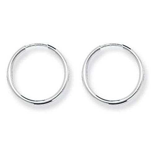 Silver 16mm Sleeper Style Hoop Earrings G5533 Jewellery - James Moore TH - Modalova