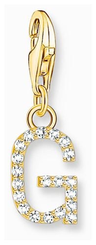 Charm Pendant Letter G With Stones Gold Jewellery - Thomas Sabo - Modalova