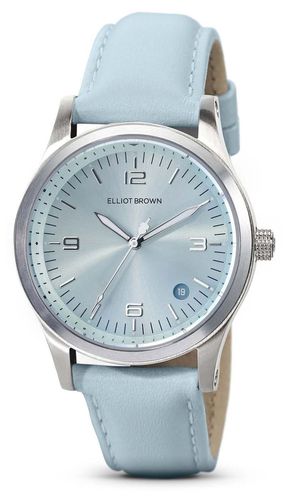 Kimmeridge Quartz (38mm) Aquamarine Sunray Dial Watch - Elliot Brown - Modalova