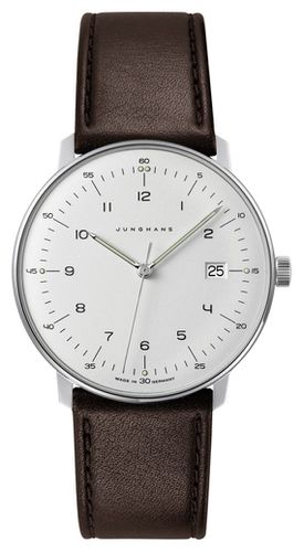 Men's Max Bill Quartz Dial Leather Watch - Junghans - Modalova