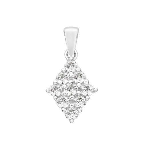 Diamond Shaped Cluster Pendant (0.40ct) Jewellery - Perfection Crystals - Modalova