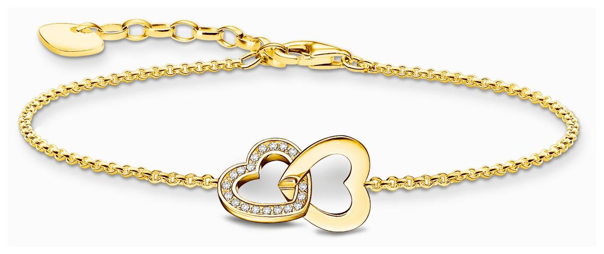 Intertwined Hearts Crystals Gold-Plated Jewellery - Thomas Sabo - Modalova