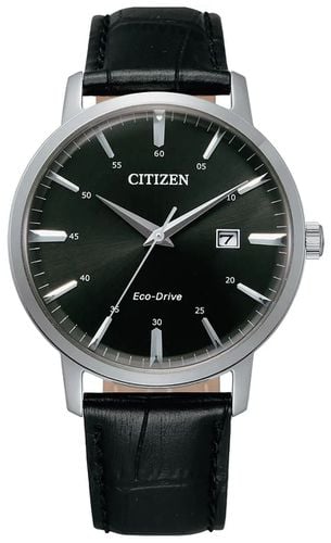 Men's Eco-Drive Dial Leather Strap Watch - Citizen - Modalova