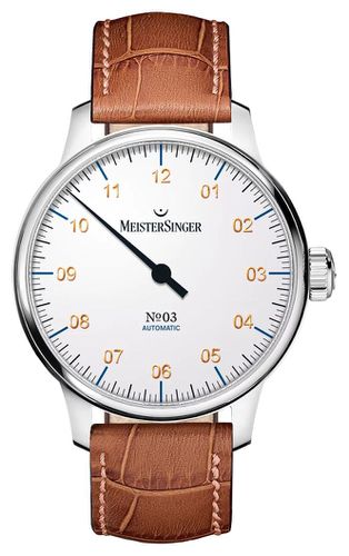 No.03 Dial / Leather Strap AM901G Watch - MeisterSinger - Modalova