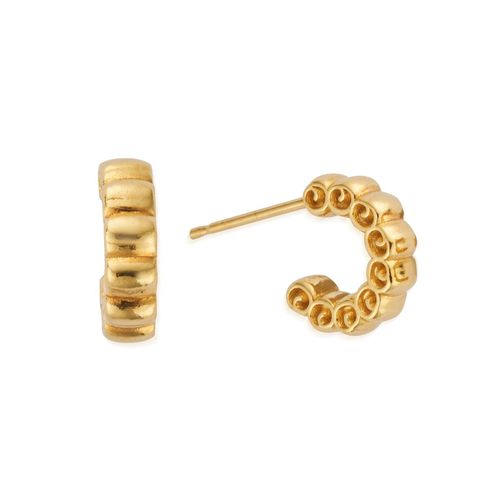 In Bloom RUFFLE Huggie Hoops - GEH3447 Jewellery - ChloBo - Modalova