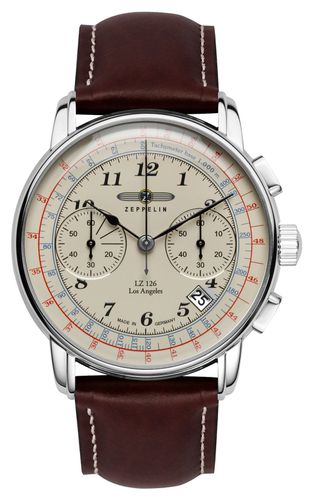 LZ 126 Los Angeles Quartz Chronograph (42mm) Beige Watch - Zeppelin - Modalova