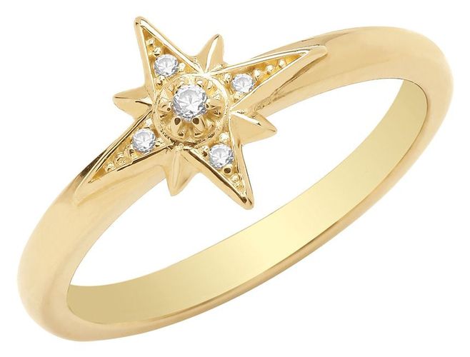 Cubic Zirconia Star Ring Size Jewellery - James Moore TH - Modalova