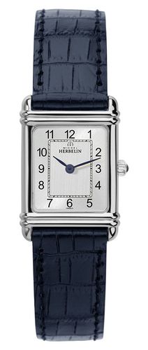 Art DÃ©co Leather Strap 17478AP22BL Watch - Herbelin - Modalova