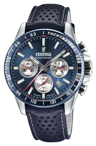 Men's Chronograph | Dial | Leather Strap Watch - Festina - Modalova