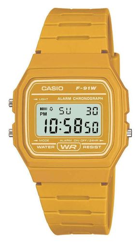 Vintage F-91W (35.2mm) Digital Dial / Mustard Watch - Casio - Modalova