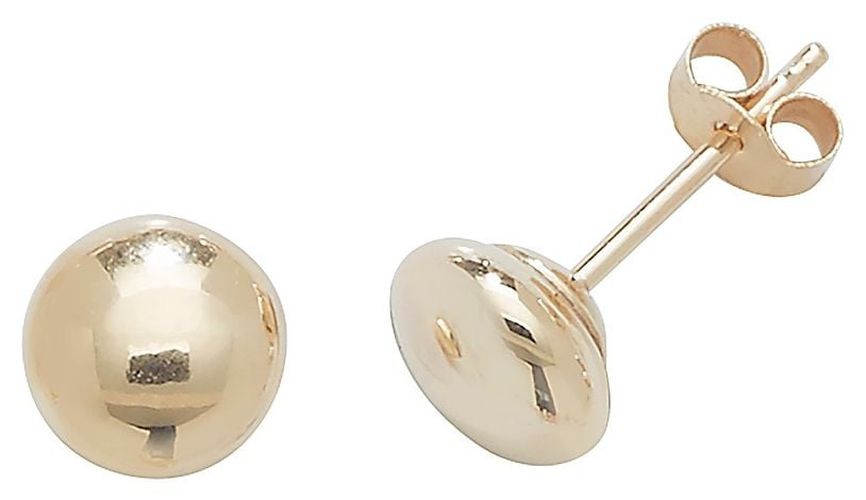 K Yellow Gold Button Stud Earrings 5 mm Jewellery - James Moore TH - Modalova