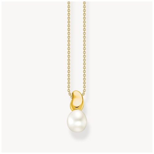 Gold-plated Necklace With Pearl Pendant Natural Jewellery - Thomas Sabo - Modalova