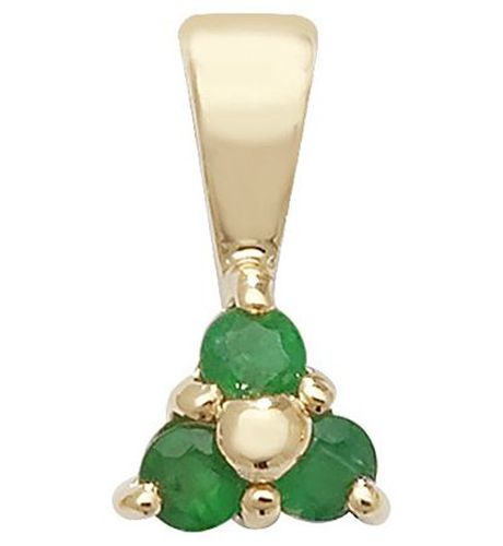 K Yellow Gold 3 Stone Emerald Pendant PD230E Jewellery - James Moore TH - Modalova