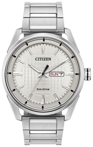 Men's Eco-Drive Solar Powered Stainless Steel Watch - Citizen - Modalova