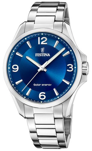 Men's Solar Energy (41.5mm) Dial / Stainless Watch - Festina - Modalova