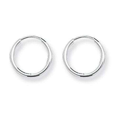 Silver 13mm Sleeper Hoop Earrings G5532 Jewellery - James Moore TH - Modalova