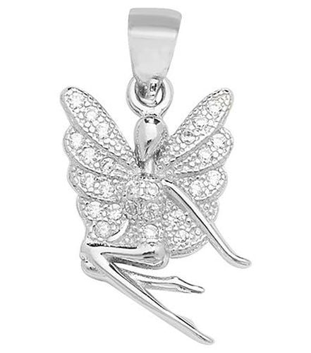 Silver Cz Fairy Pendant G6951 Jewellery - James Moore TH - Modalova